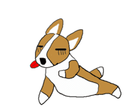 Love, healing corgi dog 1 sticker #4797719