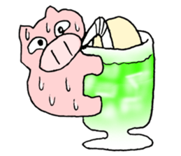 summer pig sticker #4798093