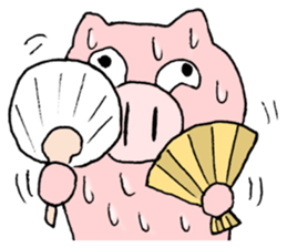 summer pig sticker #4798098