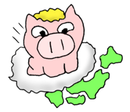 summer pig sticker #4798108