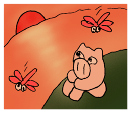 summer pig sticker #4798115