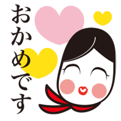 Okame-chan&Calligraphy