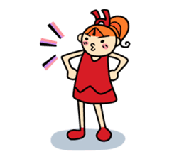 RURU-chan with a R-shaped ribbon sticker #4798520