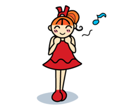 RURU-chan with a R-shaped ribbon sticker #4798526