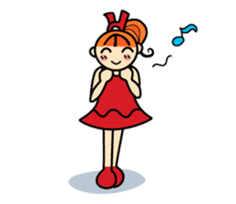 RURU-chan with a R-shaped ribbon sticker #4798526