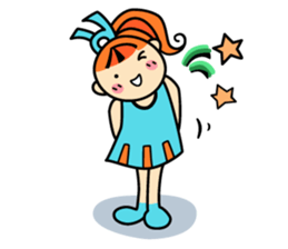 RURU-chan with a R-shaped ribbon sticker #4798556