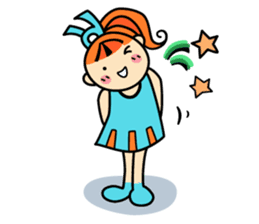 RURU-chan with a R-shaped ribbon sticker #4798556