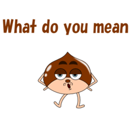 Conversation with chestnuts English sticker #4798613