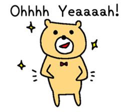 Too cute bear EN sticker #4798922
