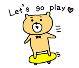 Too cute bear EN sticker #4798923