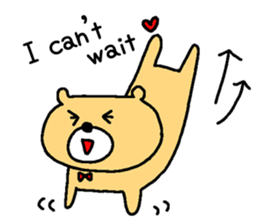 Too cute bear EN sticker #4798943
