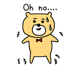 Too cute bear EN sticker #4798946