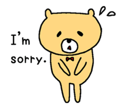 Too cute bear EN sticker #4798947
