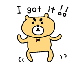 Too cute bear EN sticker #4798949