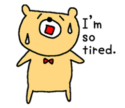 Too cute bear EN sticker #4798950