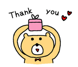 Too cute bear EN sticker #4798953