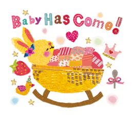 Upcheeka Hello new baby sticker #4800439