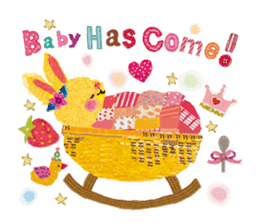 Upcheeka Hello new baby sticker #4800439