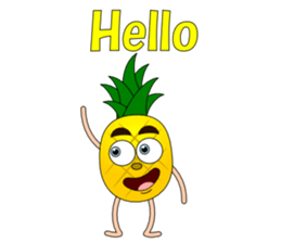 Conversation with pineapple English sticker #4800482