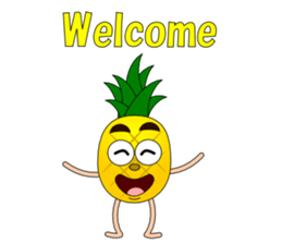 Conversation with pineapple English sticker #4800486