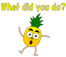 Conversation with pineapple English sticker #4800487