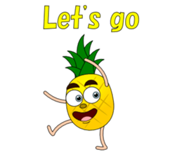 Conversation with pineapple English sticker #4800488
