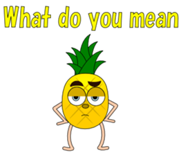 Conversation with pineapple English sticker #4800503