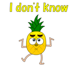 Conversation with pineapple English sticker #4800505