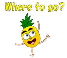 Conversation with pineapple English sticker #4800508