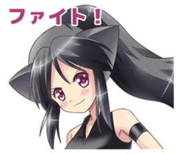 the Sticker of the Girl of a cat ear sticker #4800601