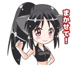 the Sticker of the Girl of a cat ear sticker #4800603