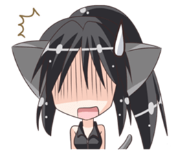 the Sticker of the Girl of a cat ear sticker #4800609