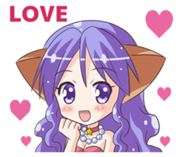 the Sticker of the Girl of a cat ear sticker #4800612