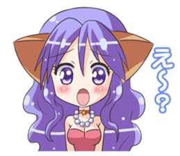 the Sticker of the Girl of a cat ear sticker #4800614