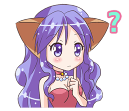 the Sticker of the Girl of a cat ear sticker #4800616