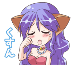 the Sticker of the Girl of a cat ear sticker #4800617