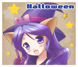 the Sticker of the Girl of a cat ear sticker #4800619