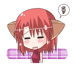 the Sticker of the Girl of a cat ear sticker #4800638