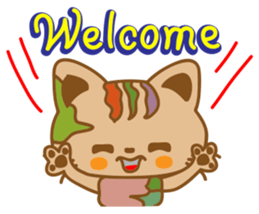 pin pin cat 2 sticker #4800935