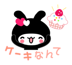 Black Rabbit "Usagi chan" talk ver4 sticker #4801216