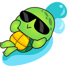 Pura the green turtle ( version 3 ) sticker #4802122