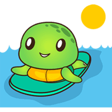 Pura the green turtle ( version 3 ) sticker #4802129