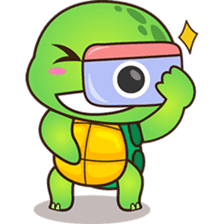 Pura the green turtle ( version 3 ) sticker #4802131