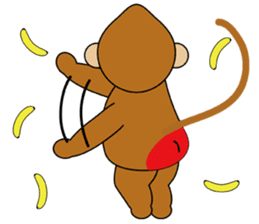 lucky monkey sticker sticker #4802185