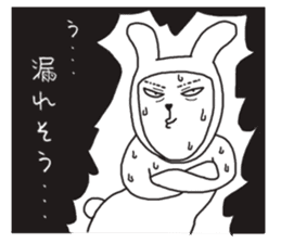 Human face rabbit and parasites part2 sticker #4802228