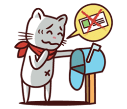 The stories of Kiki the funny white cat sticker #4802522