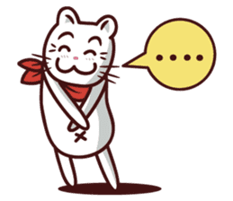 The stories of Kiki the funny white cat sticker #4802524