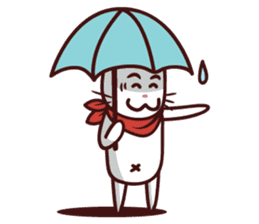 The stories of Kiki the funny white cat sticker #4802530