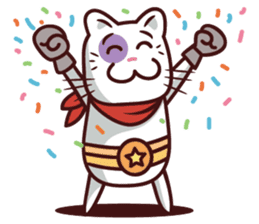 The stories of Kiki the funny white cat sticker #4802533