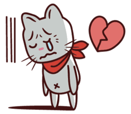 The stories of Kiki the funny white cat sticker #4802546